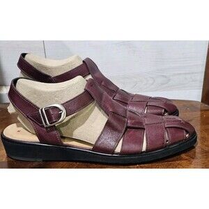 California Magdesians Brown Leather Strappy Sandals Women 10